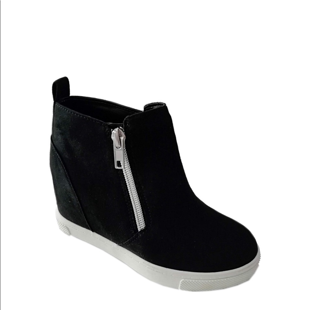 Girls Hidden Wedge Bootie/Sneaker with Zipper